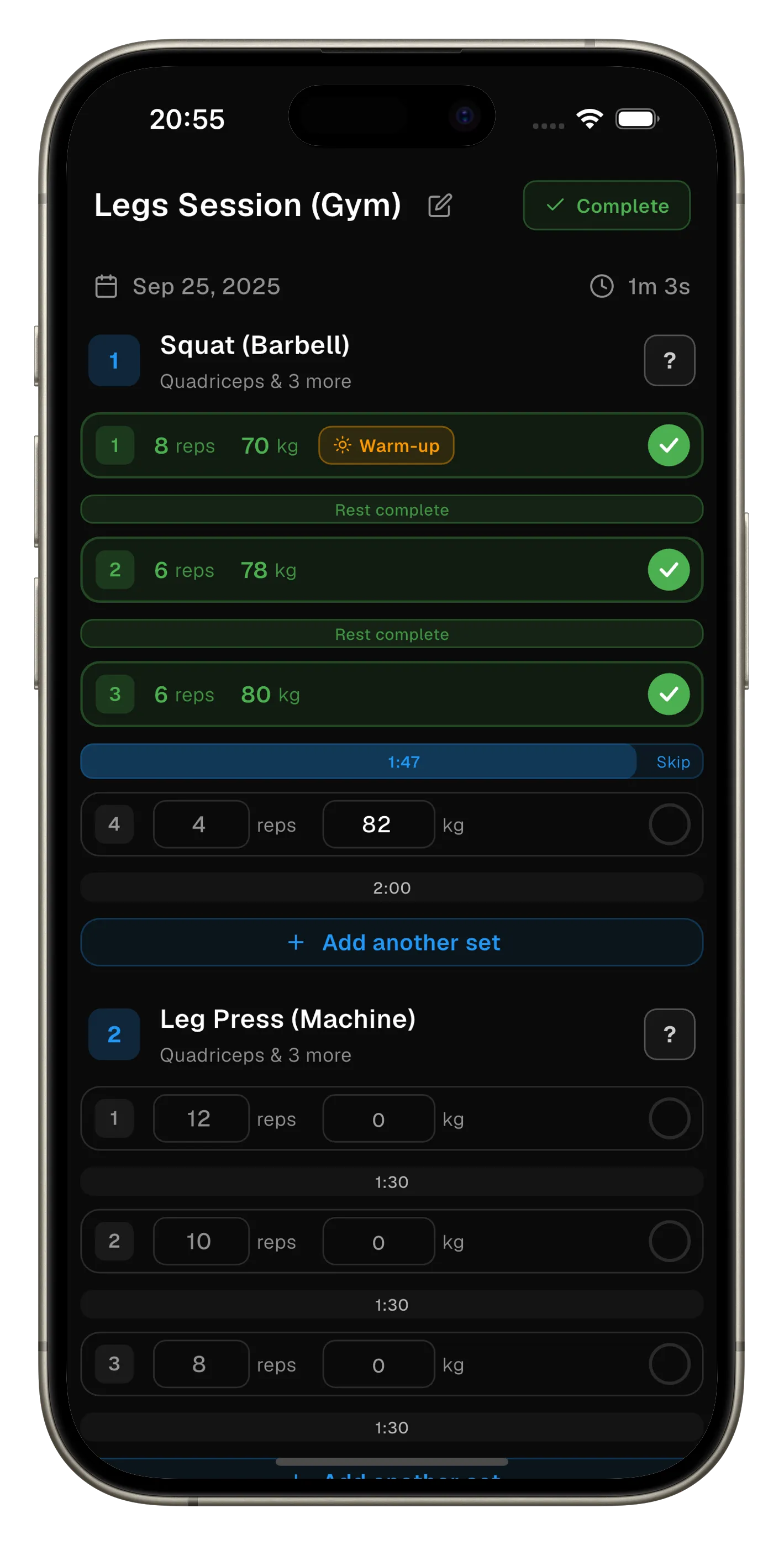 Weekly report screen showing habit stock performance with graphs, percentage gains, and portfolio summary statistics.